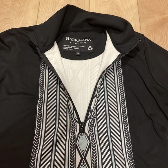 Harricana Middle Jacquard 1/4 Zip Thermal Top, sz L - Picture 4 of 11